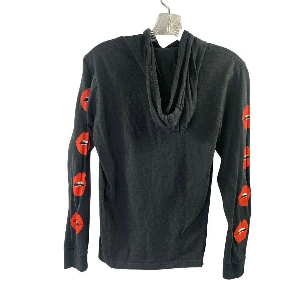 On Fire Women's Lips Long Sleeve Top - Picture 2 of 6